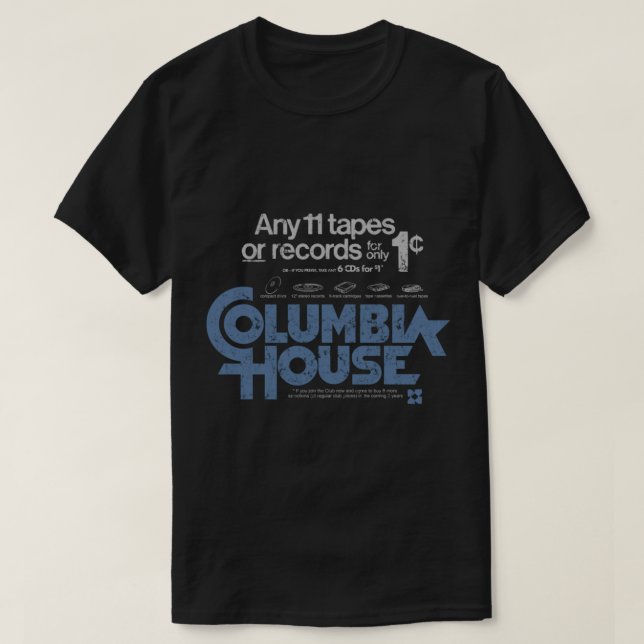 T-shirt tricolore Columbia House (Design devant)