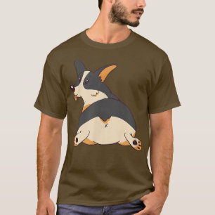 T-shirt Tricolore Noir Corgi Cute Corgi Design