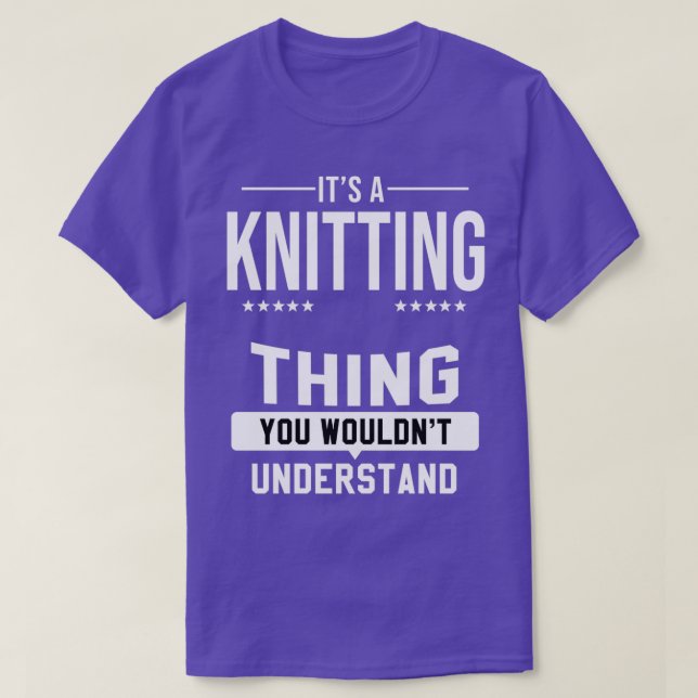 T-shirt Tricot Crochet Fil Knitter Knit Crochet (Design devant)