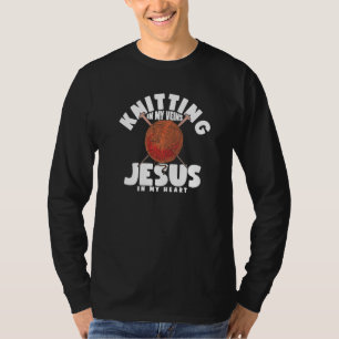 T-shirt Tricot Dans Mes Veines Jésus Dans Mon Coeur Christ