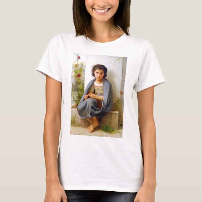 T-shirt Tricot de filles, Bouguereau (Devant)