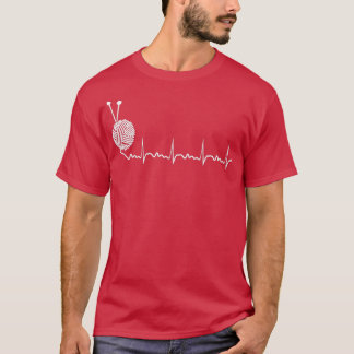 T-shirt Tricot de fils Heartbeat Knitter