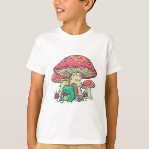 T-shirt Tricot de grenouille de cottage sous Champignons