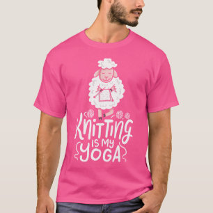 T-shirt Tricot Est Mon Yoga Mignonne Mouton De Laine Qui E