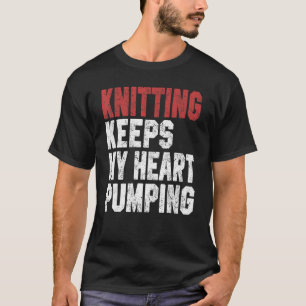 T-shirt Tricot garde mon coeur pompage Tricot Knitter M