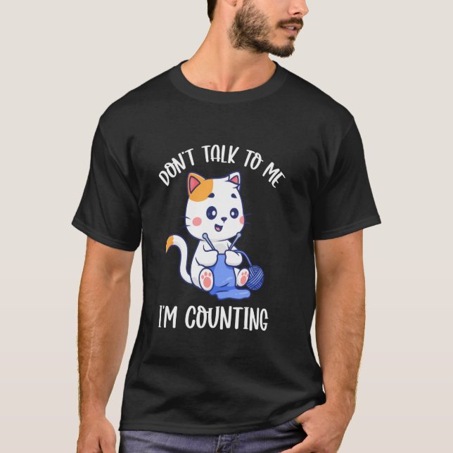 T-shirt Tricot ne me parle pas Je compte (Devant)