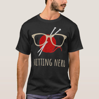T-shirt Tricot Nerd Amusant Grand-mère Maman Knit Needles