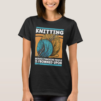 T-shirt Tricot Parce que Frapper les Gens est Mal Vu Y