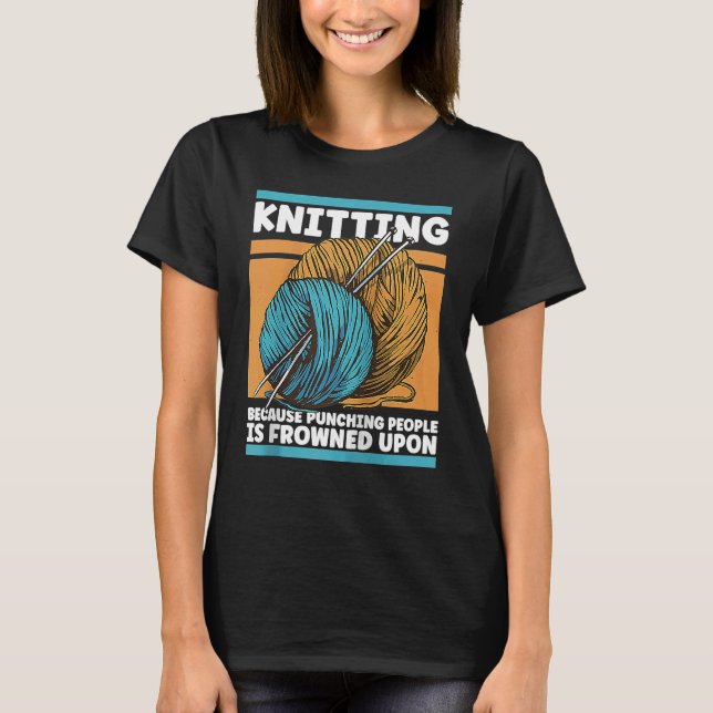 T-shirt Tricot Parce que Frapper les Gens est Mal Vu Y (Devant)