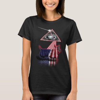 T-shirt Tricot Rétro Vintage Drapeau US Terrier de Patterd