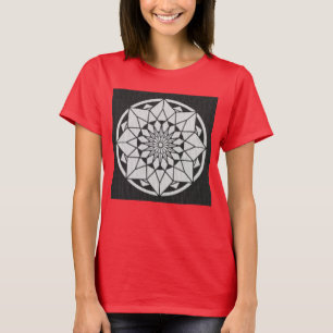 T-shirt Tricot Star Mandala noir et blanc