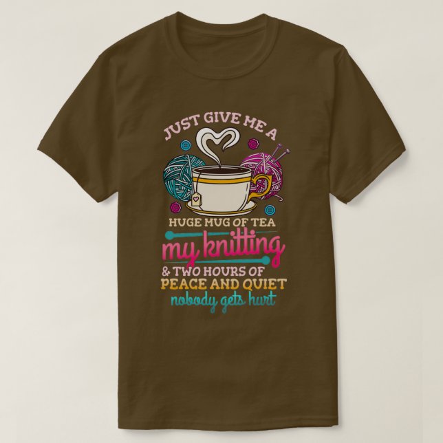 T-shirt Tricot Tea Knitter Fil (Design devant)