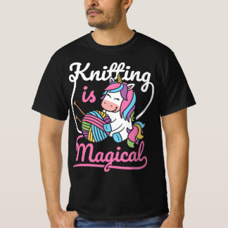 T-shirt Tricot Unicorn Slogan Yarn femmes Graphisme