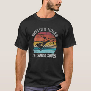 T-shirt Tricoter des trous Épaules de broyage Drôle Retro 