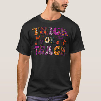 T-shirt Tricoter Ou Enseigner Mignonne Halloween Enseignan