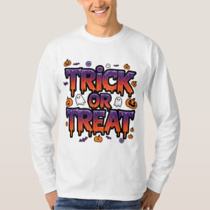 T-shirt Tricoter ou traiter Halloween amusant