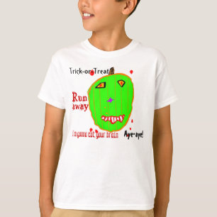 T-shirt Tricoter ou traiter le Citrouille Zombie