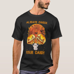 T-shirt Tricoter ou traiter Lollipop Candy Toujours vérifi