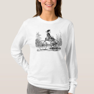 T-shirt Tricycle de bicyclette de roue du cru trois