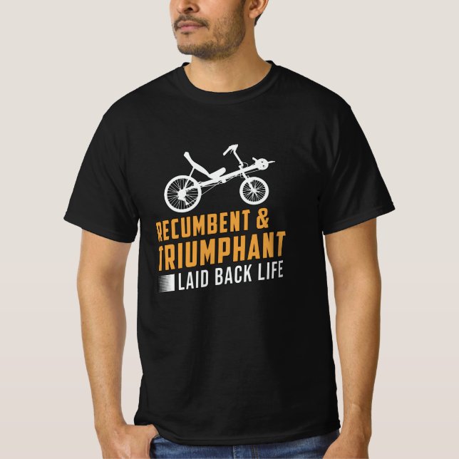 T-shirt Tricycle Recumbent & Triumphant Laid Back Life (Devant)