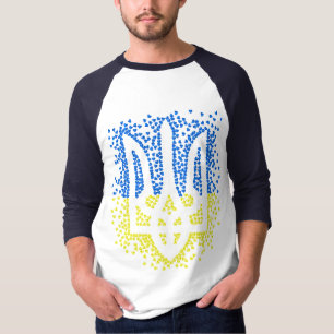 T-shirt Trident de l'emblème ukrainien tryzub dispersant l