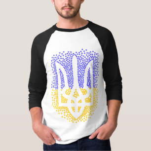 T-shirt Trident heraldique ukrainien tryzub étoiles disper
