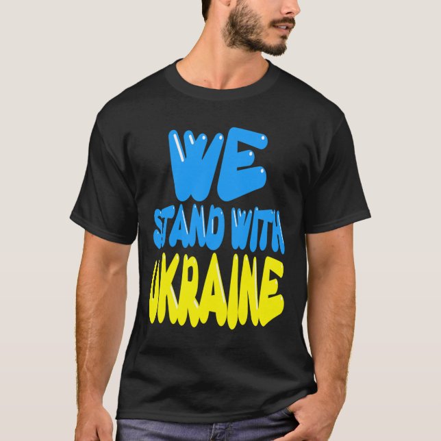 T-shirt Trident Ukraine Drapeau Ukraine Drapeau Ukrainien  (Devant)