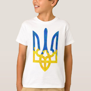 T-shirt Trident ukrainien polygonal faible
