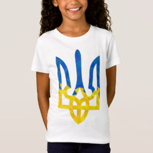 T-Shirt Trident ukrainien polygonal faible