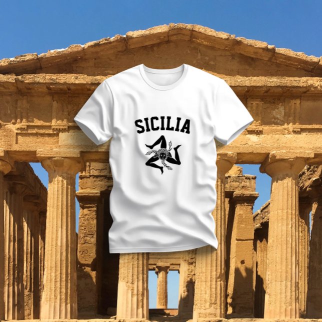 T-shirt Trinacria noire sicilienne (Créateur téléchargé)