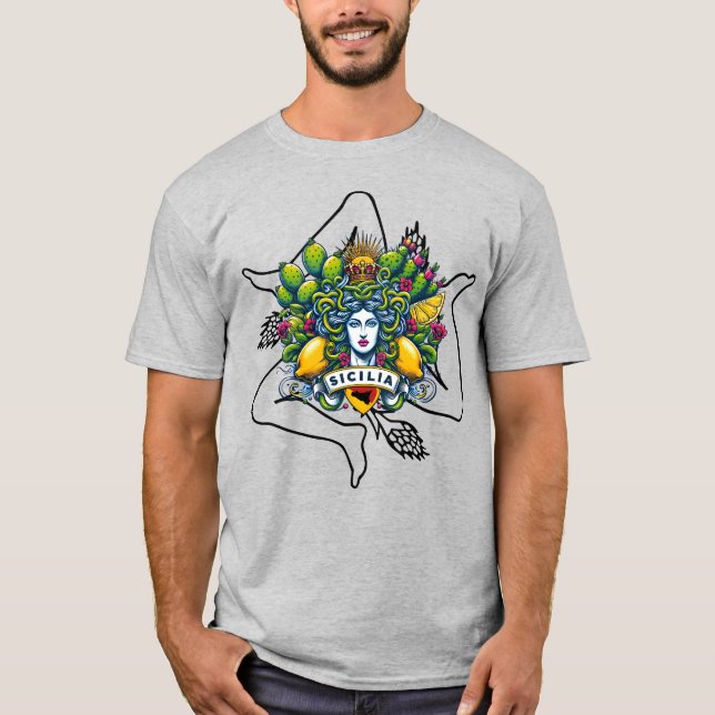 T-shirt Trinacria sicilienne (Devant)