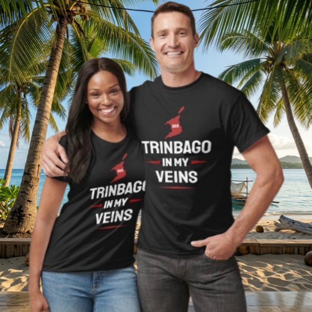 T-shirt Trinbago dans mes veines • 868 Fierté trini (Créateur téléchargé)