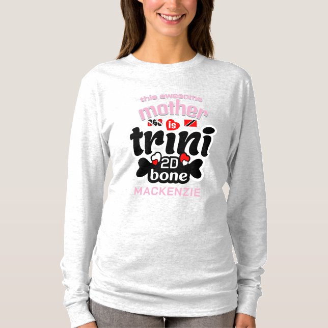 T-shirt Trini jusqu'aux os Texte PINK (Devant)