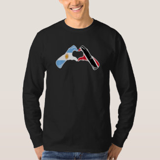 T-shirt Trinidad Et Tobago Drapeau Argentin Mix Heart Heri