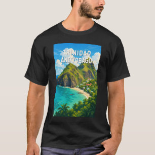 T-shirt Trinidad et Tobago Illustration Voyage Art Rétro