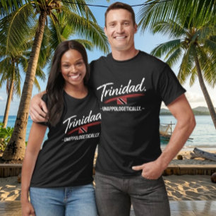 T-shirt Trinidad Fièrement Fier Pride TEXTE BLANC