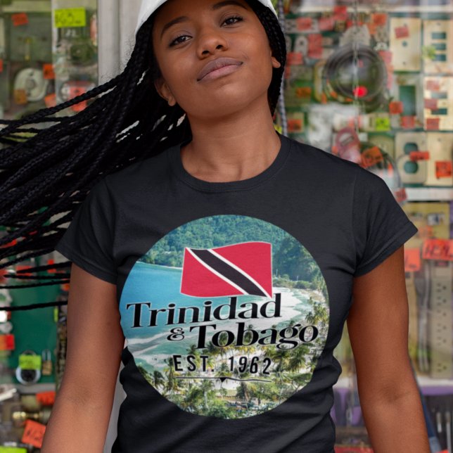 T-shirt "Trinidad & Tobago Est. Plage Drapeau De 1962" (Créateur téléchargé)