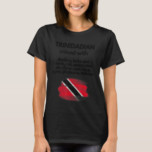 T-shirt Trinidadien Mélangé Avec Trini Nourriture Fière Tr