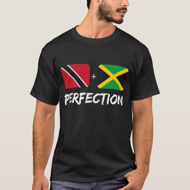 T-shirt Trinidadien Plus Jamaïcain Perfection Mix Heritage (Devant)