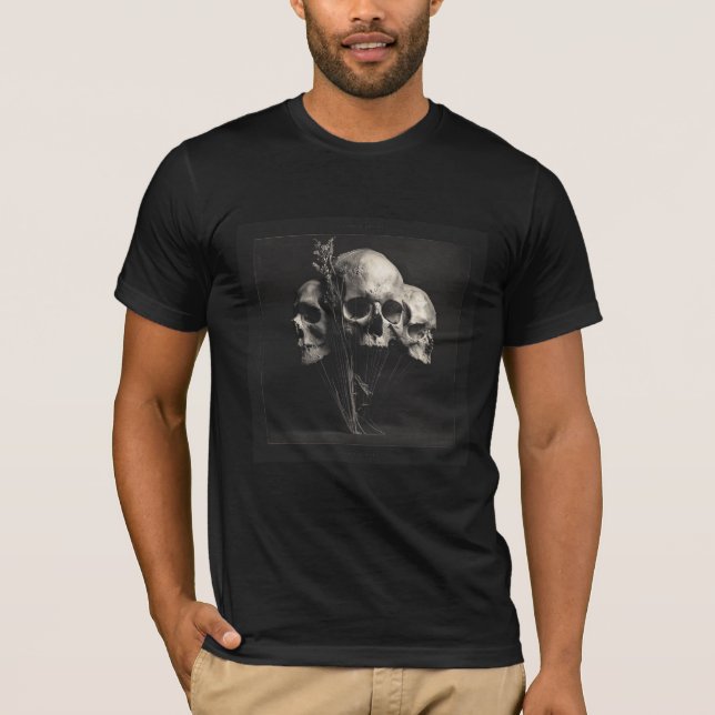 T-shirt Trinité de Cendres & d'Os – Art Fin Gothique (Devant)