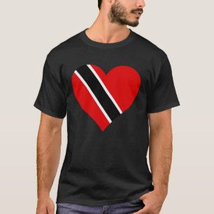 T-shirt Trinité-et-Tobago Coeur du drapeau Trinité-et-Toba