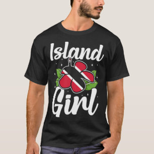 T-shirt Trinité-et-Tobago Girl Trinidadian Flag Pride Root