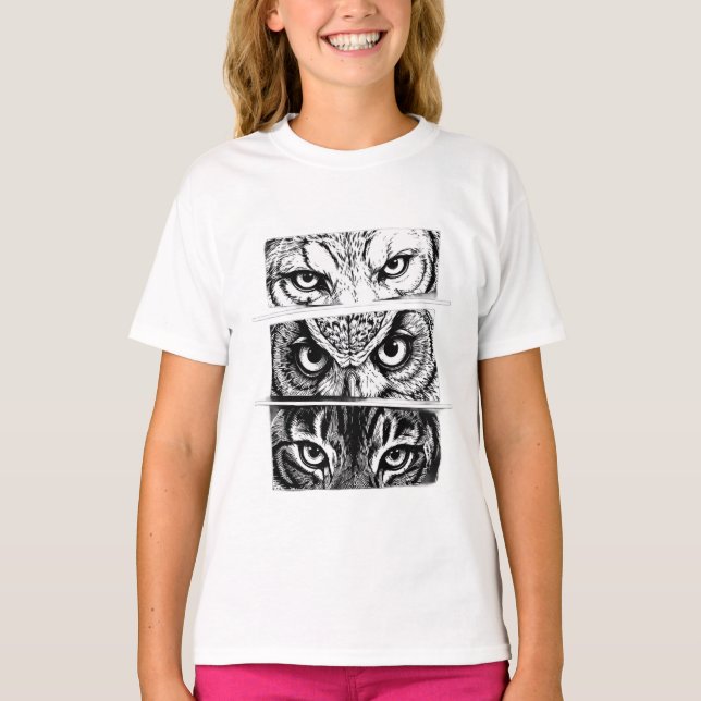 T-shirt Trinité Loup Aigle Tigre (Devant)