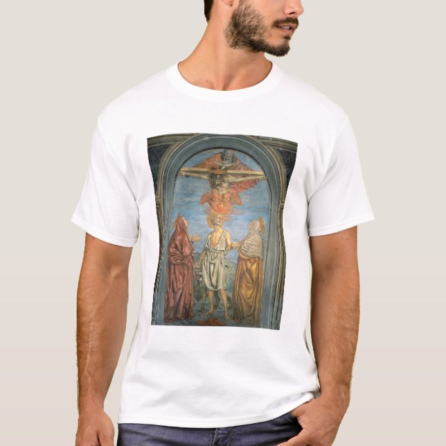 T-shirt Trinité sainte avec St Jerome (fresque) (Devant)