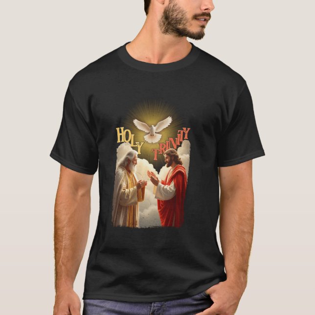 T-shirt Trinité Sainte Père Fils Saint Esprit Catholique C (Devant)
