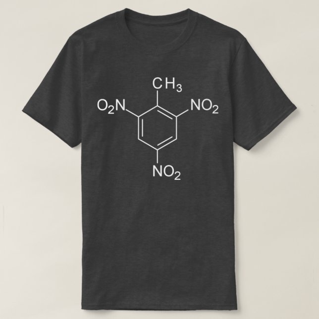 T-shirt Trinitrotoluène TNT Structure chimique  (Design devant)