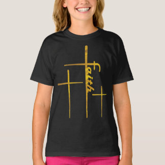 T-shirt Trinity Cross Christian Faith Jeunes garçons Fille