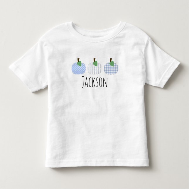T-shirt trio citrouille bleu clair pour garçon (Devant)