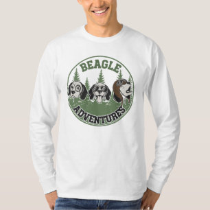 T-shirt Trio d'aventures drôles de Beagle   Chien de dessi