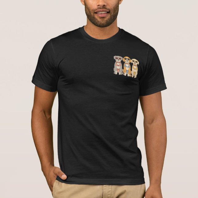 T-shirt Trio de bikinis Beach Barkers avec attitude (Devant)